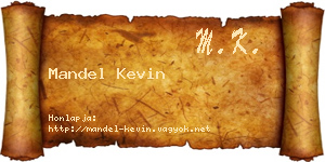 Mandel Kevin névjegykártya